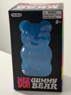 Needoh Gummy Bear Schylling Blue Squishy NEW Authentic
